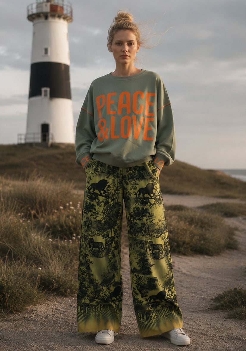 Roundneck Peace & Love - almond