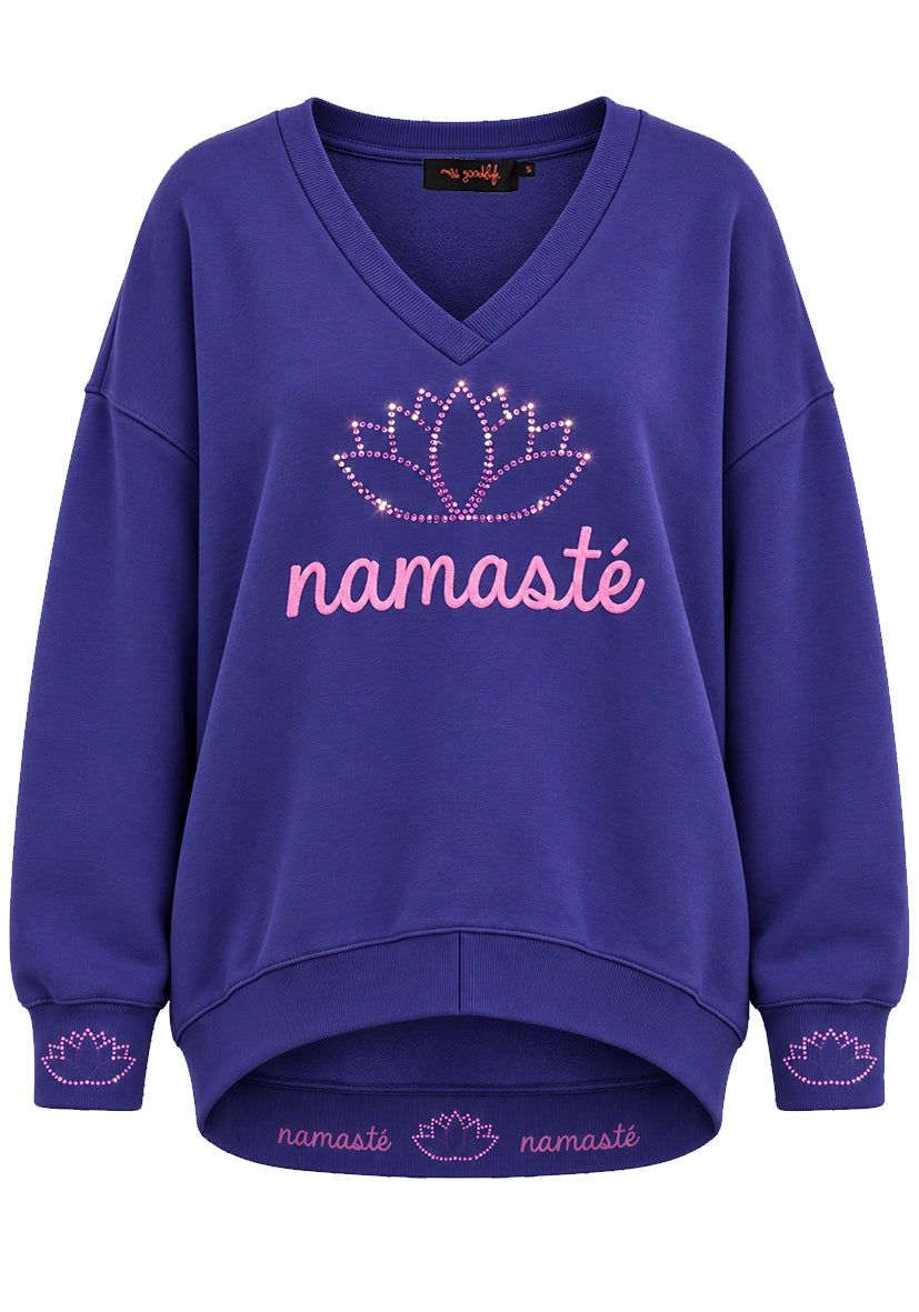 V-Neck Namasté - blau