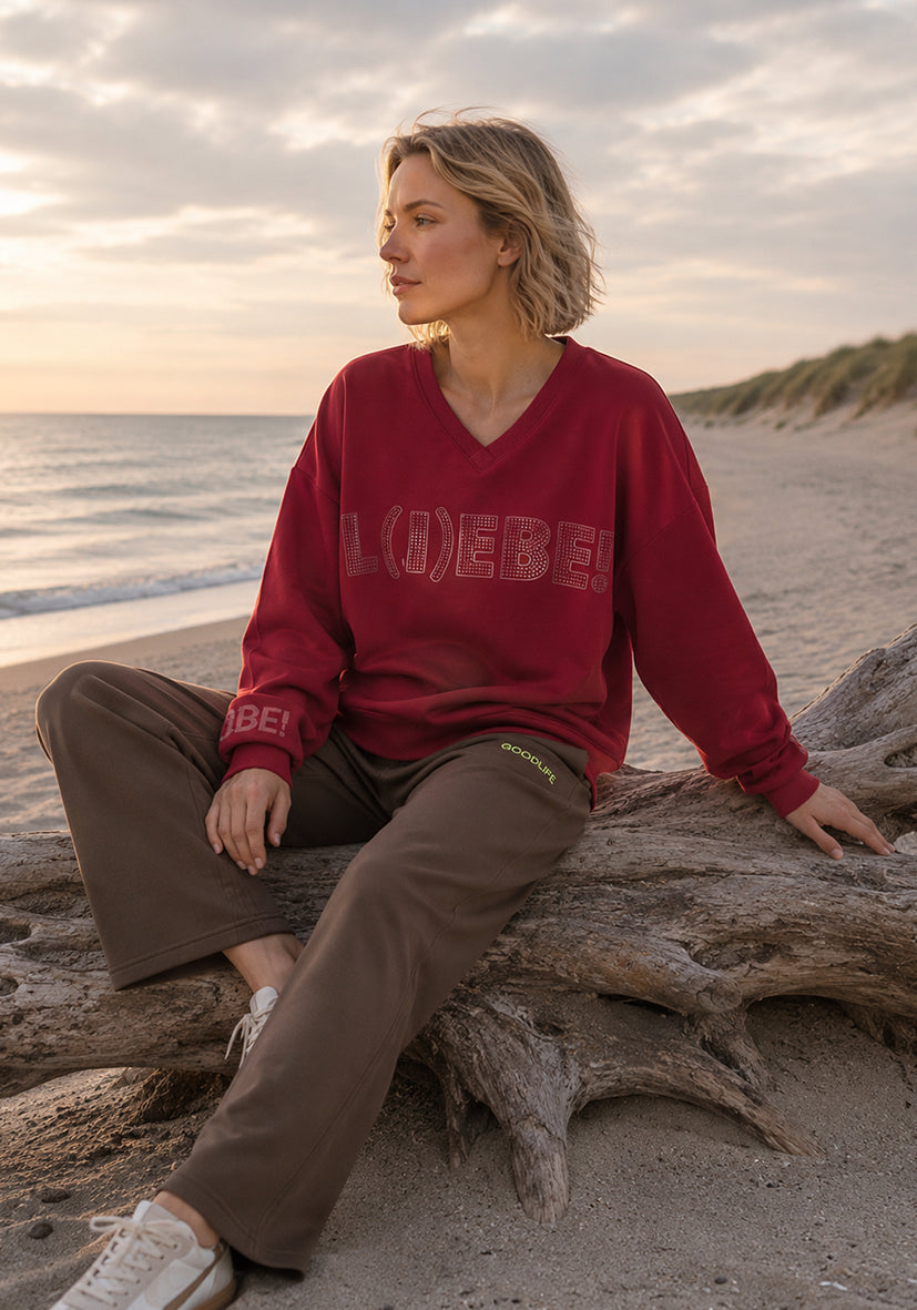 V-Neck L(I)EBE - bordeaux