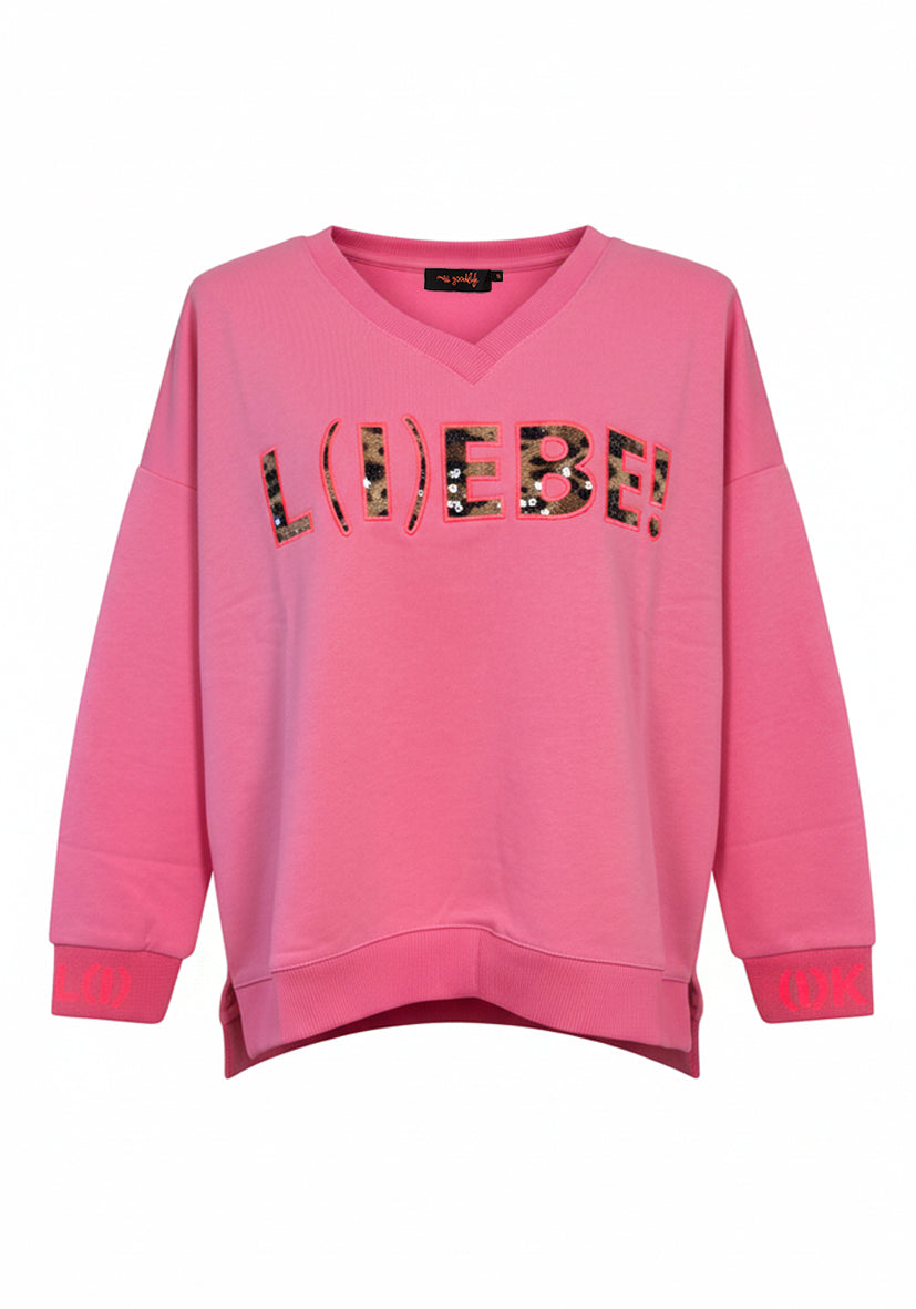 V-Neck L(I)EBE Leo - flashrose