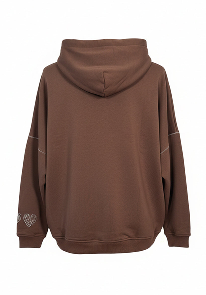 Hoodie L(I)EBE - braun