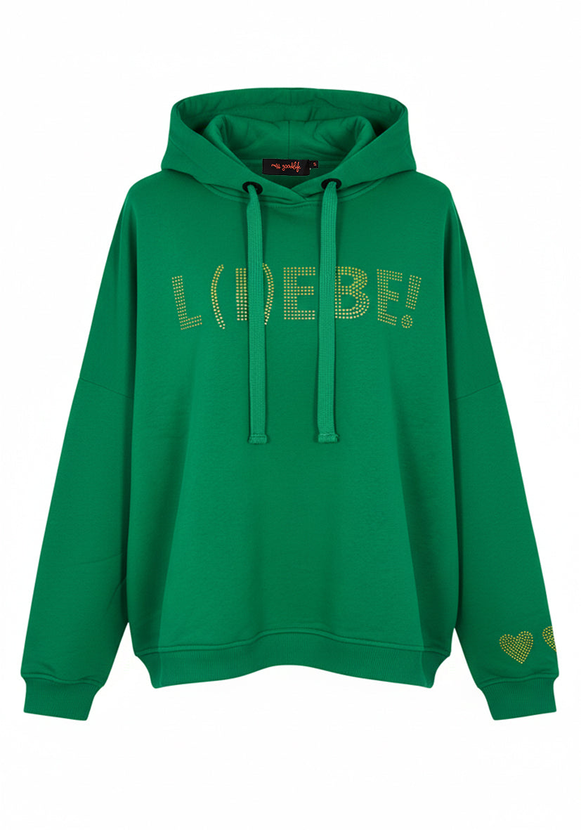 Hoodie L(I)EBE - grün