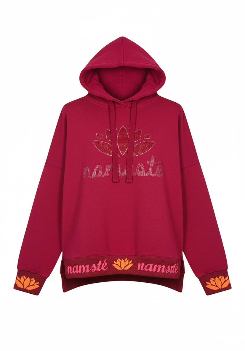 Hoodie Namasté - berry