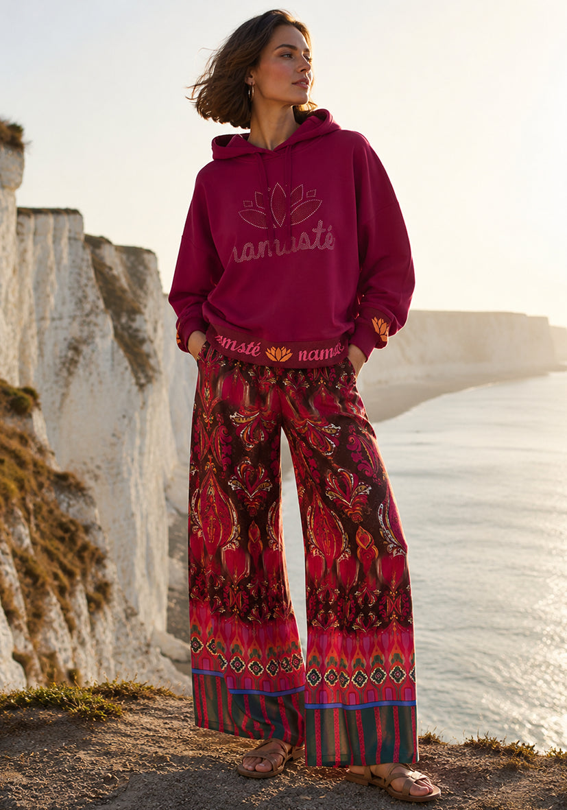 Hoodie Namasté - berry