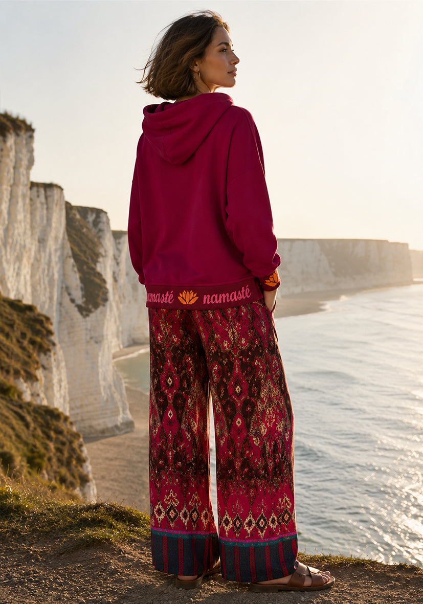 Hoodie Namasté - berry