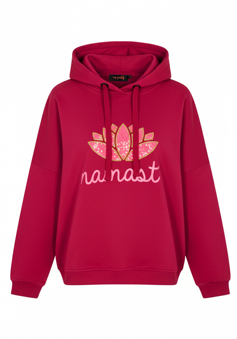 Hoodie Namasté - bordeaux