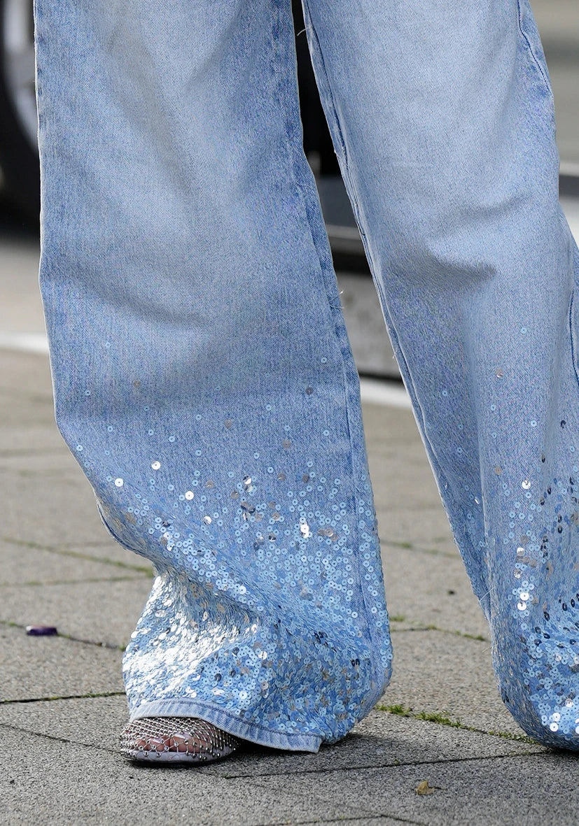 Jeans Sequin Rain