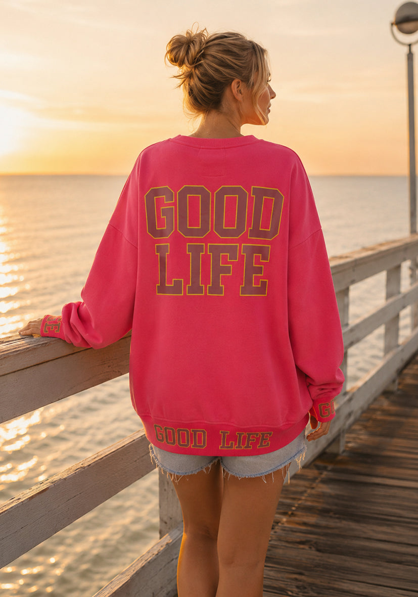Roundneck Good Karma - neonpink