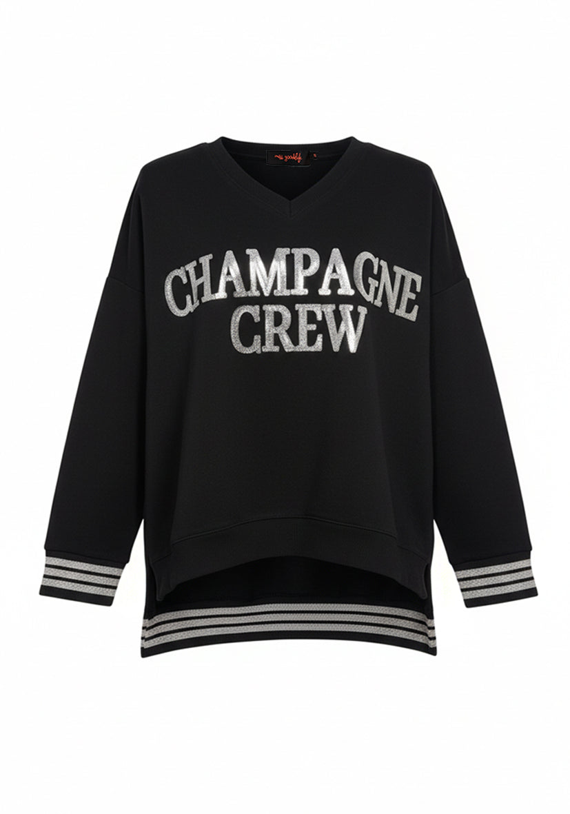 Cuello redondo Champagne Crew - negro
