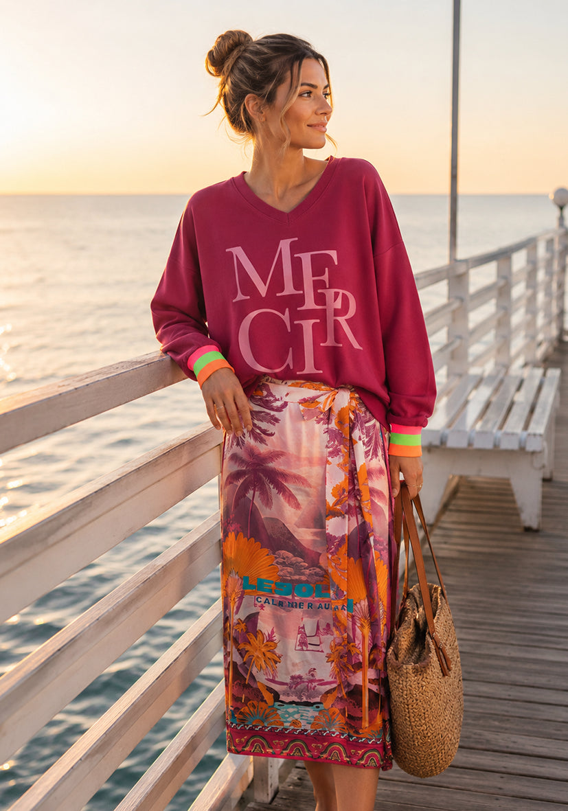 V-Neck Merci - berry