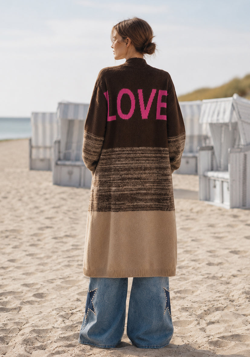 Cardigan LOVE - chocolate