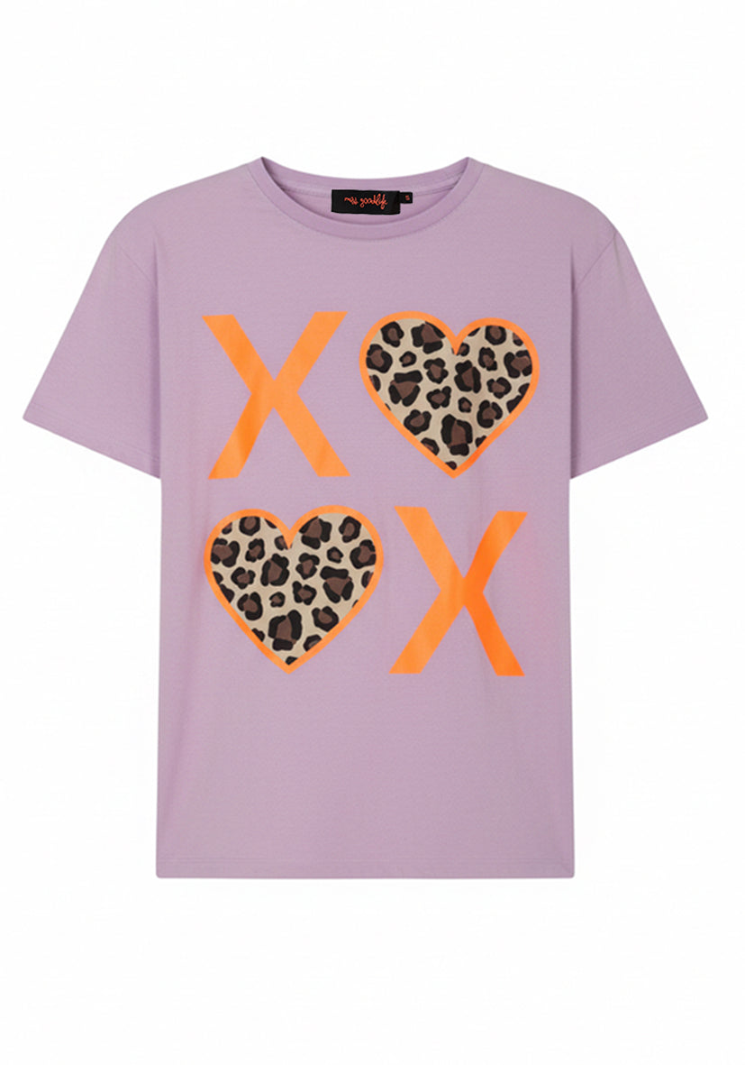 T-Shirt XO Leo Hearts - crocus