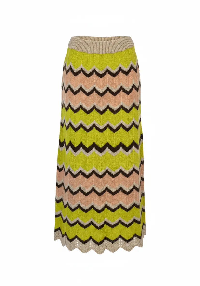 Knit Skirt zigzag - sand