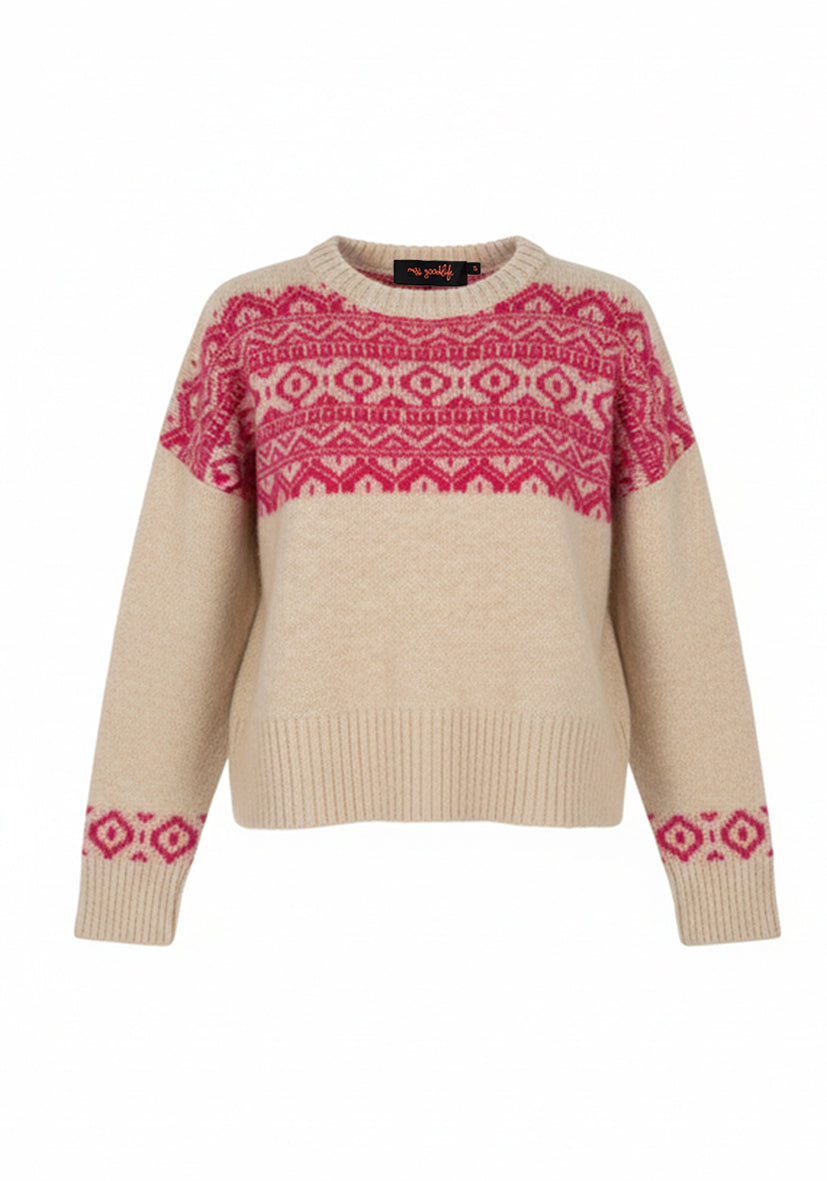 Knit Sweater Nordic Glitter Fire