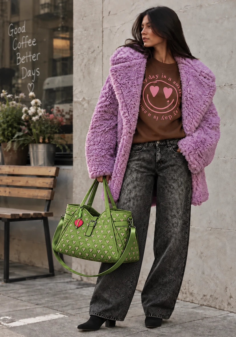 Shopper Miss Goodlife Heart - Grün