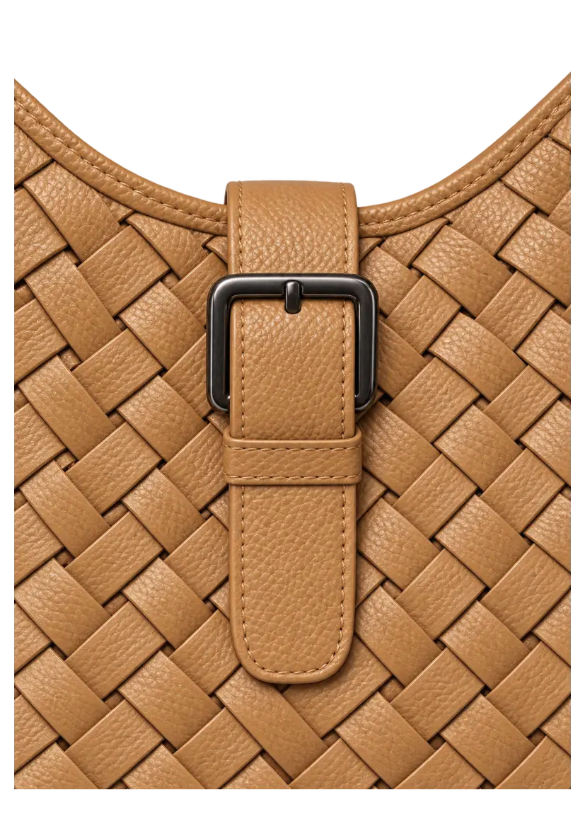 Leather Shopper Braided - Beige