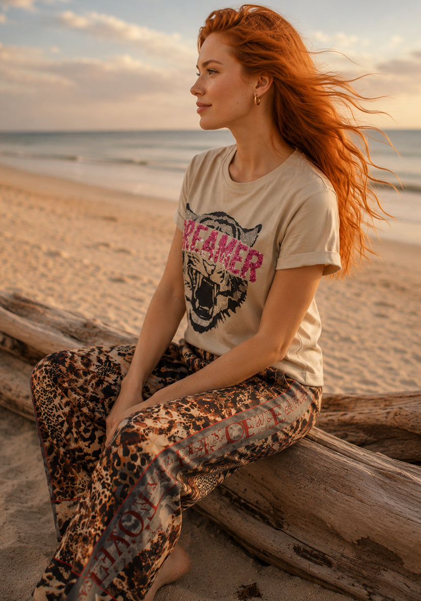 T-Shirt Roundneck Dreamer - sand