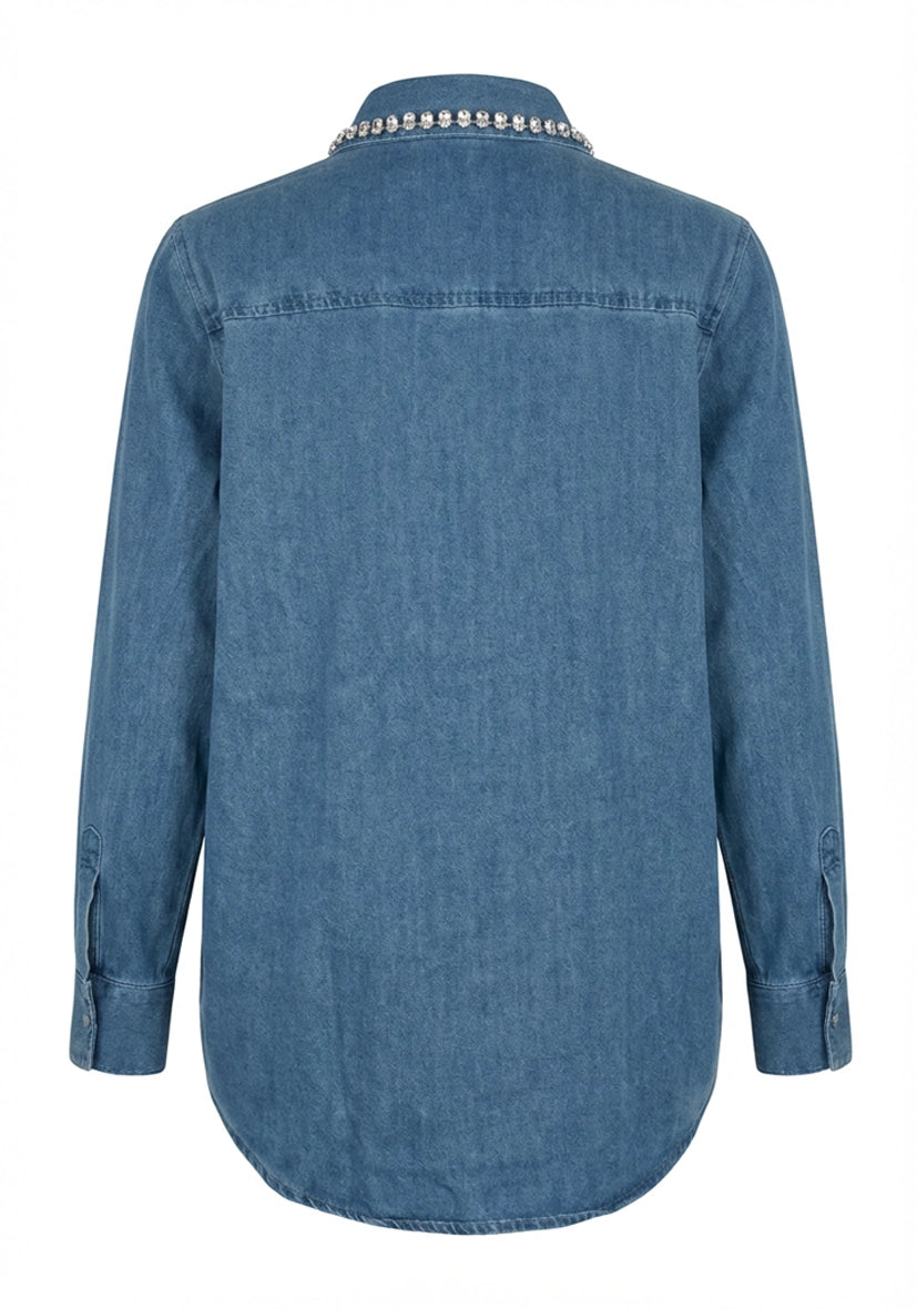 Jeans Bluse Diamond Neck