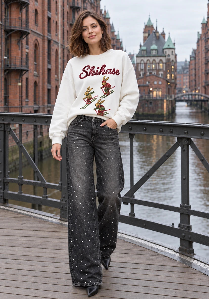 Sudadera con capucha Me and You - crema