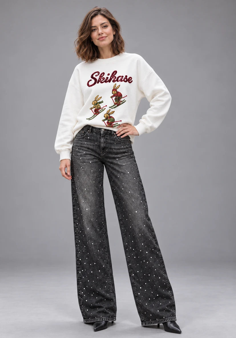 Sudadera con capucha Me and You - crema