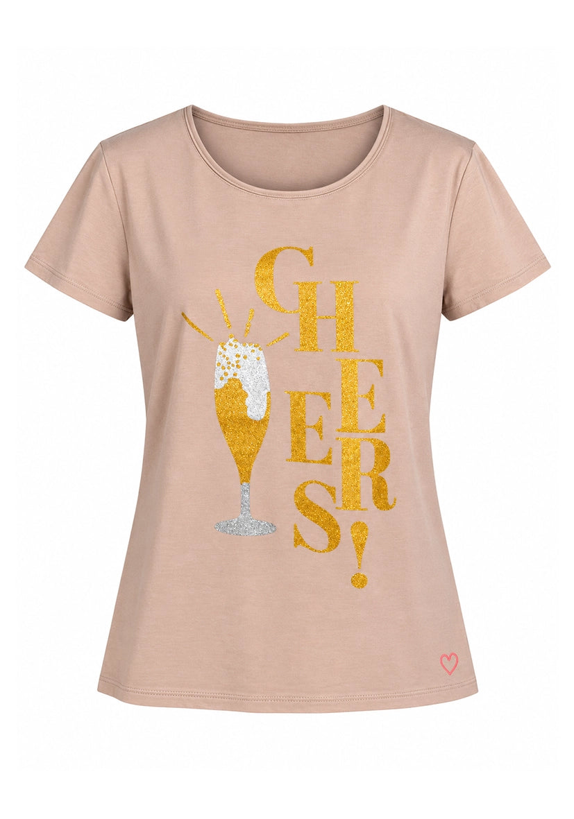 T-Shirt Cheers! - Sand/Gold