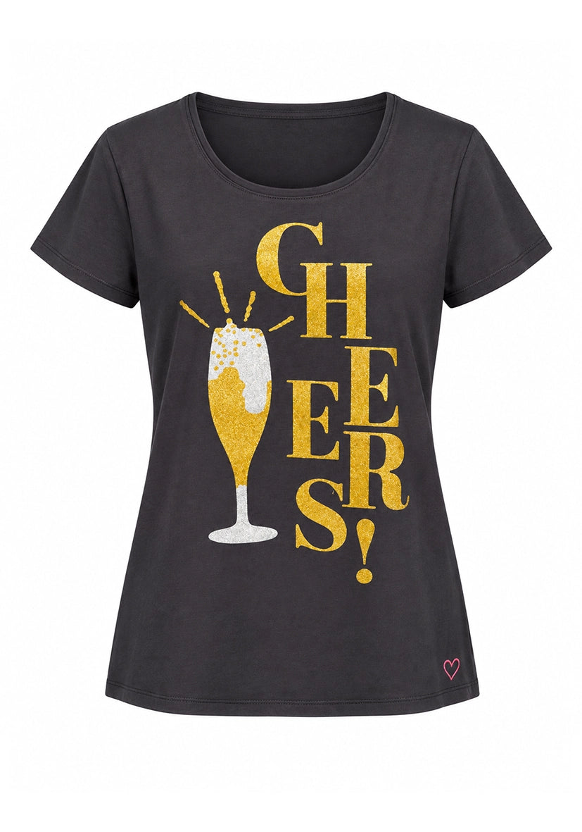 T-Shirt Cheers! - Anthracite/Gold