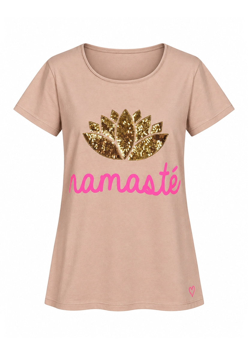 T-Shirt namasté sparkle - Sand