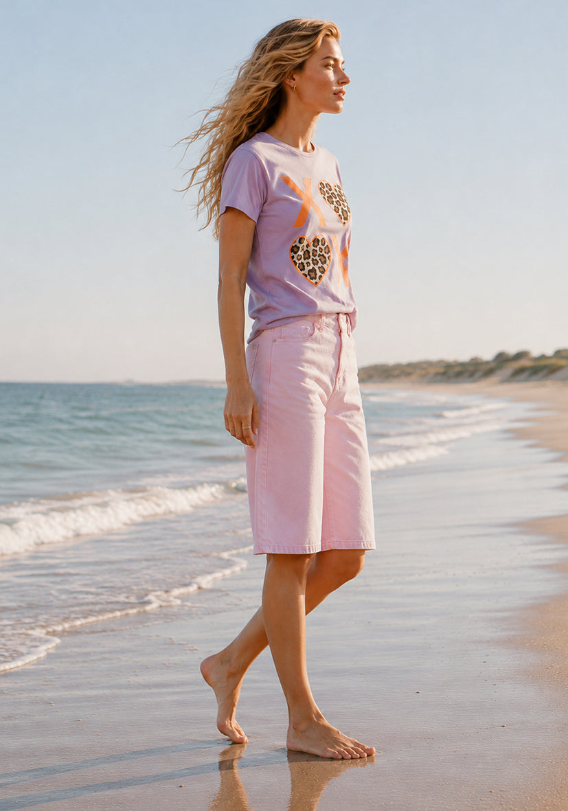 Sunset 3/4 Denim - rosé