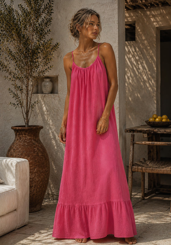 Maxi Dress Muslin - pink