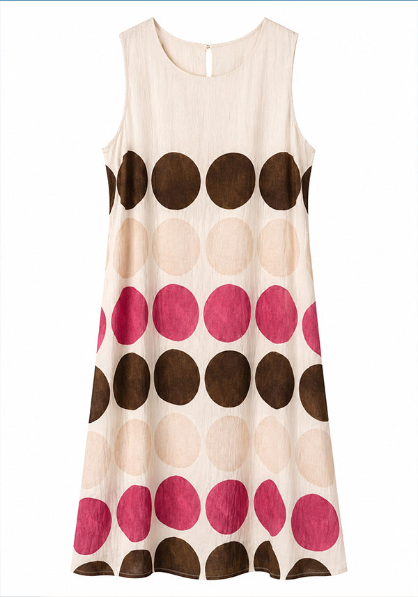 Maxidress Big Dots - offwhite