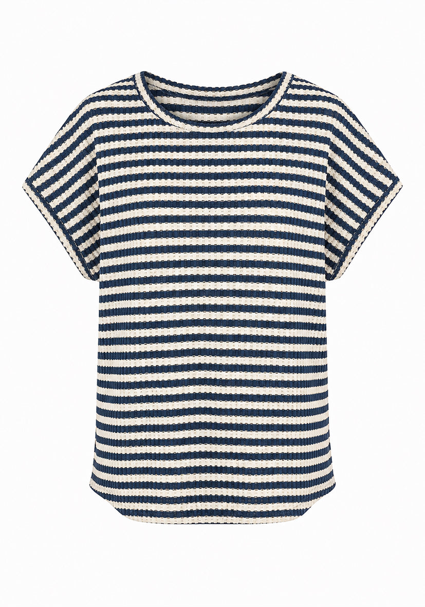 T-Shirt summer stripes - blue