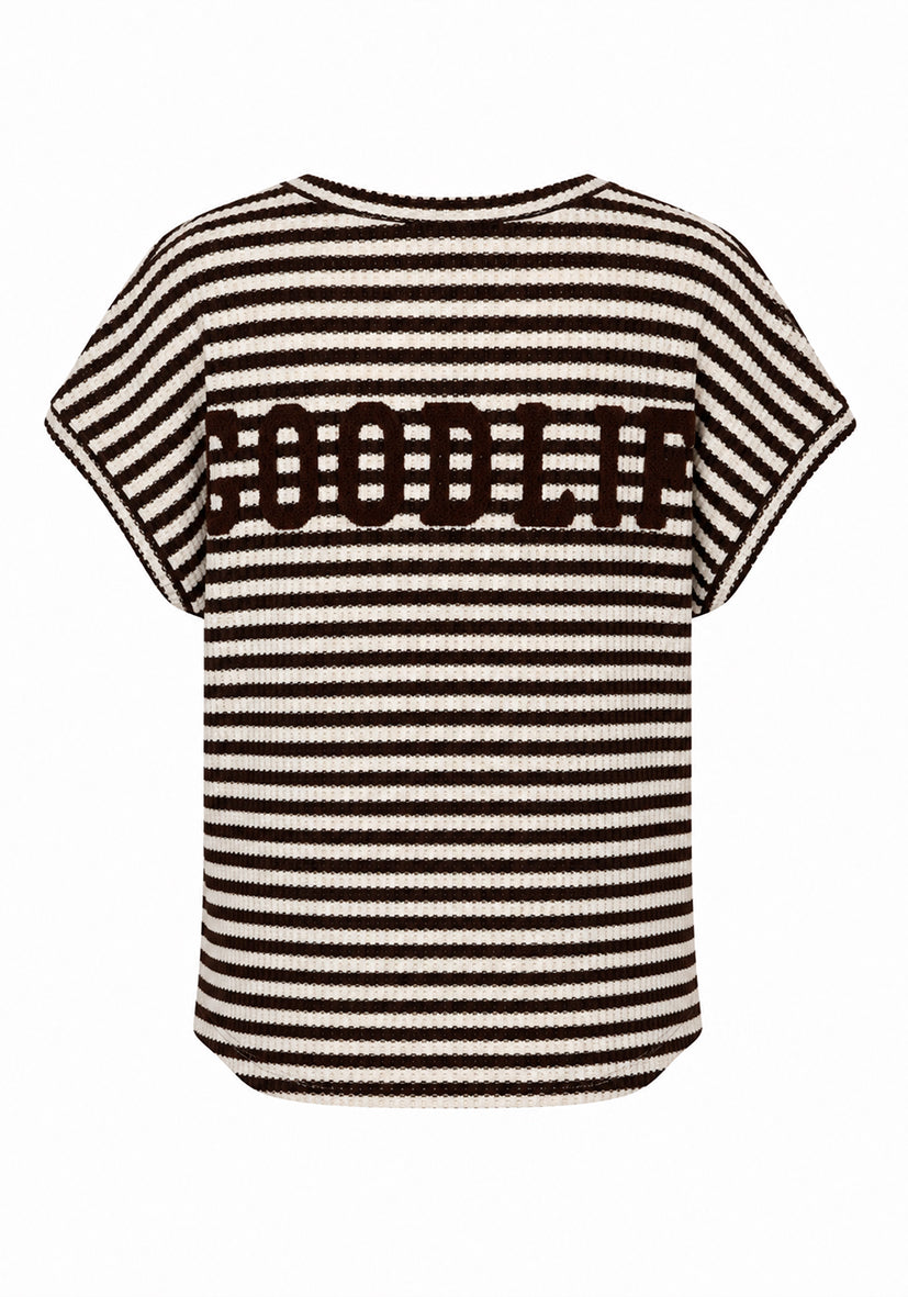 T-Shirt summer stripes - brown