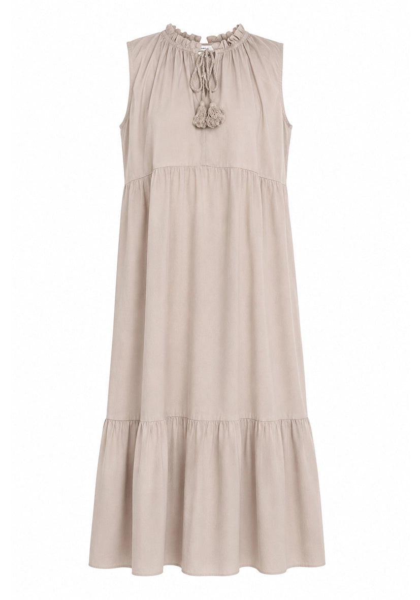 Maxi Dress PomPom - offwhite