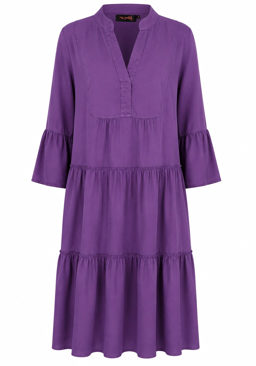 Short Dress Trumpet Arms - lila