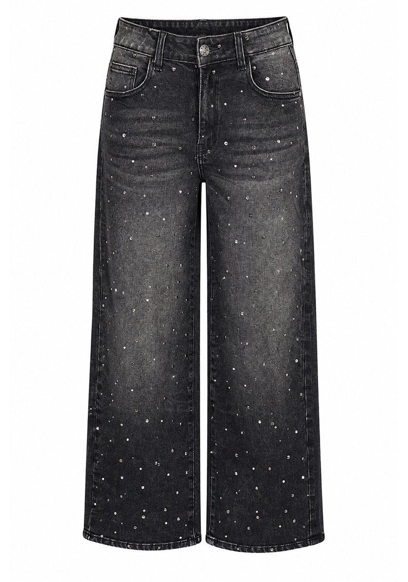 Jeans Crystal Studded - schwarz