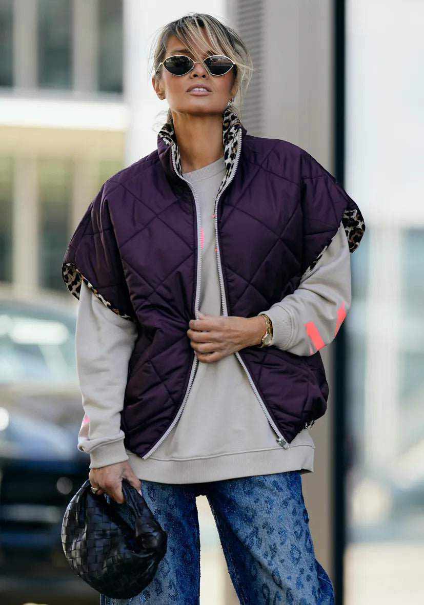 Manteau court Smile & Glow - gris