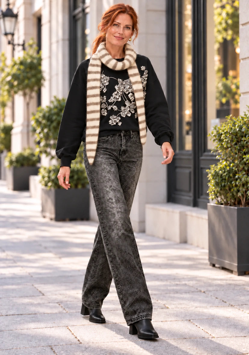 Small scarf stripes - Creme