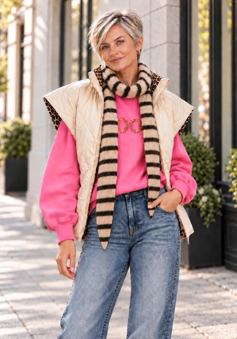Small scarf stripes - Braun/Sand
