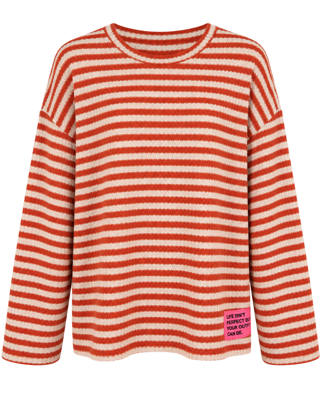 Knit Longsleeve stripes - Creme/taupe