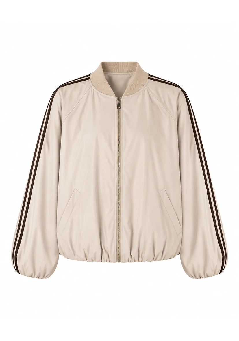 Cazadora bomber lisa - ciruela