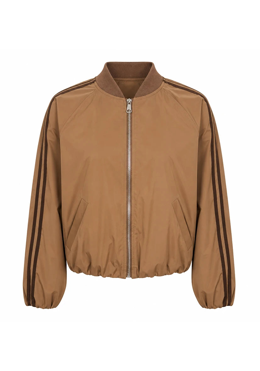 Blouson aviateur uni - Prune