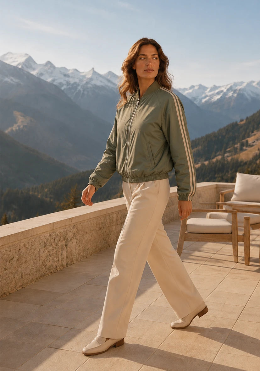 Blouson aviateur uni - Prune