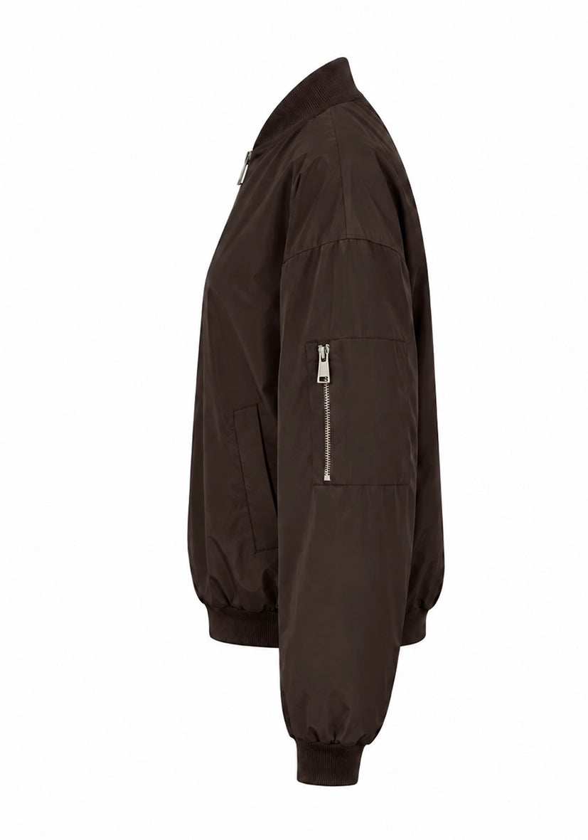 Cazadora bomber lisa - ciruela