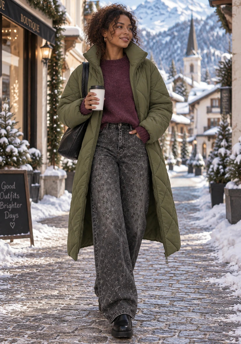 Maxi Puffer Coat olive