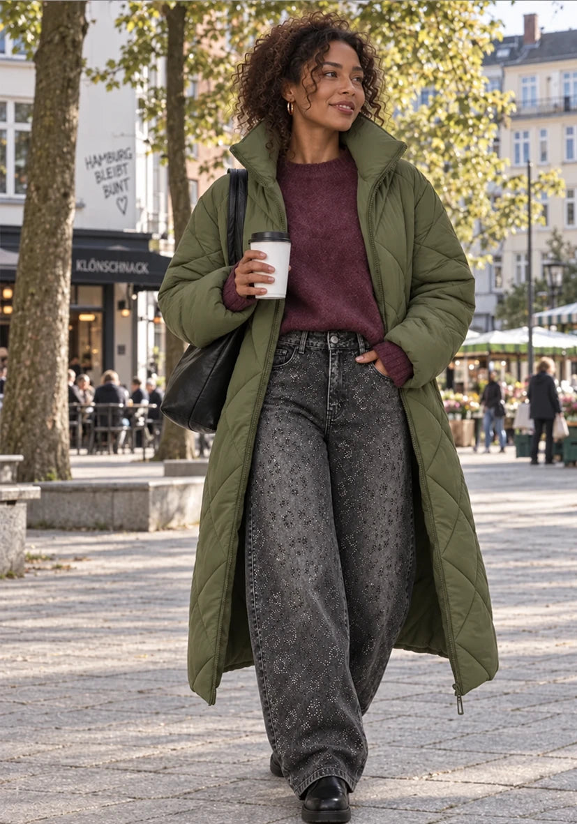 Maxi Puffer Coat olive