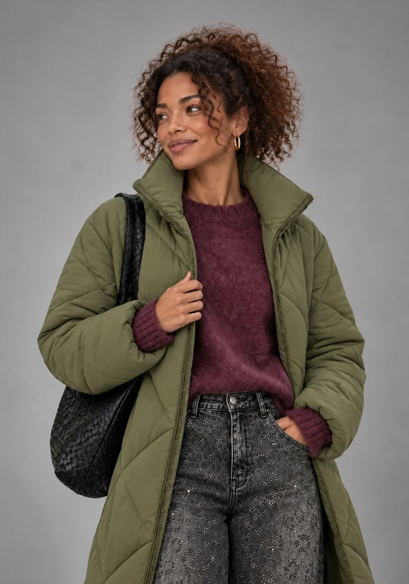Maxi Puffer Coat olive
