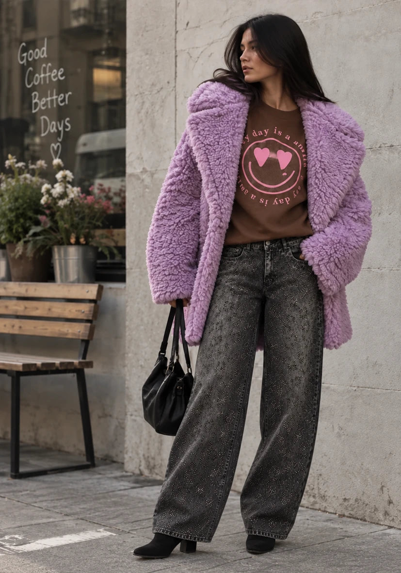 Jacket Teddy Bloom Lilac