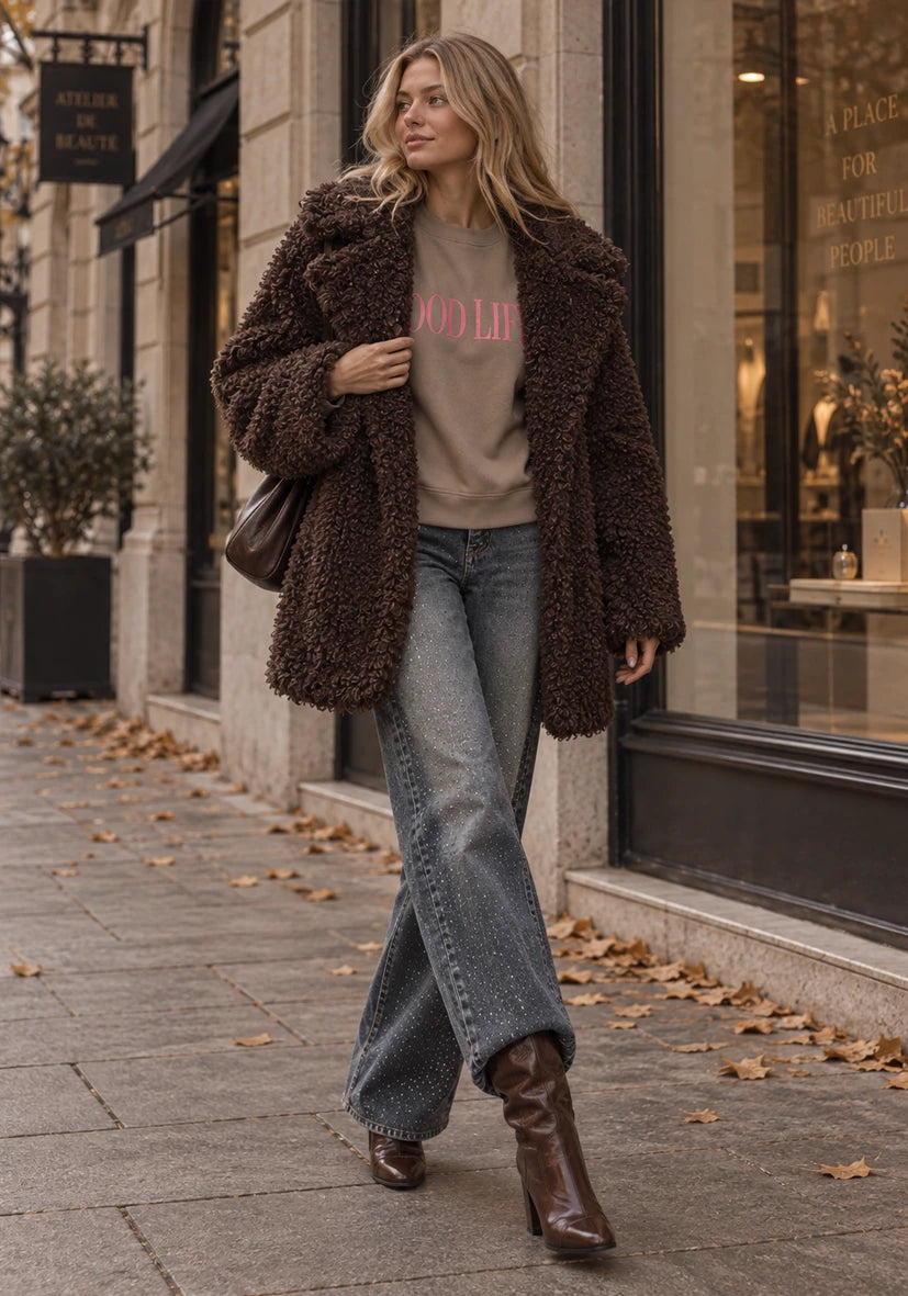 Jacket Teddy Bloom Chocolate