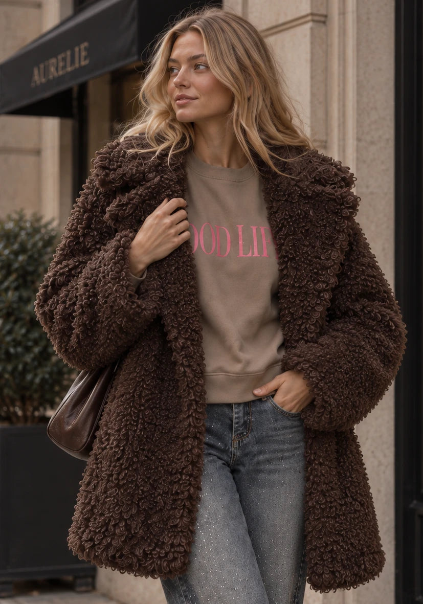 Jacket Teddy Bloom Chocolate