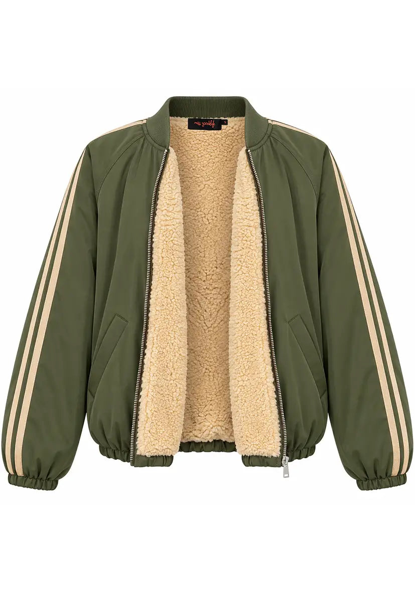 Bomberjacke Teddy Fleece - olive